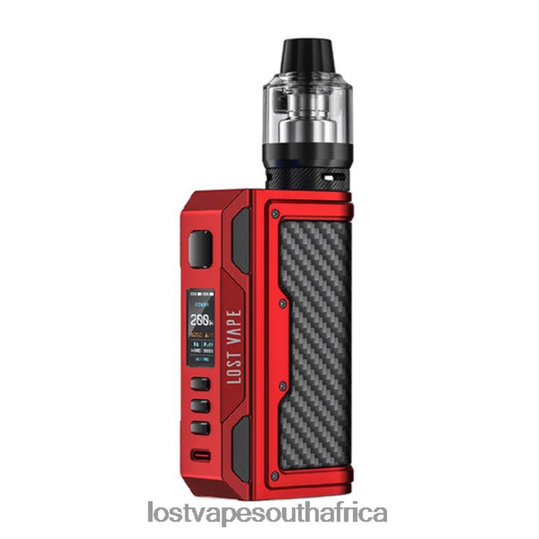 Lost Vape Wholesale - 2BFN6139 Lost Vape Thelema Quest 200W Kit Matte Red/Carbon Fiber