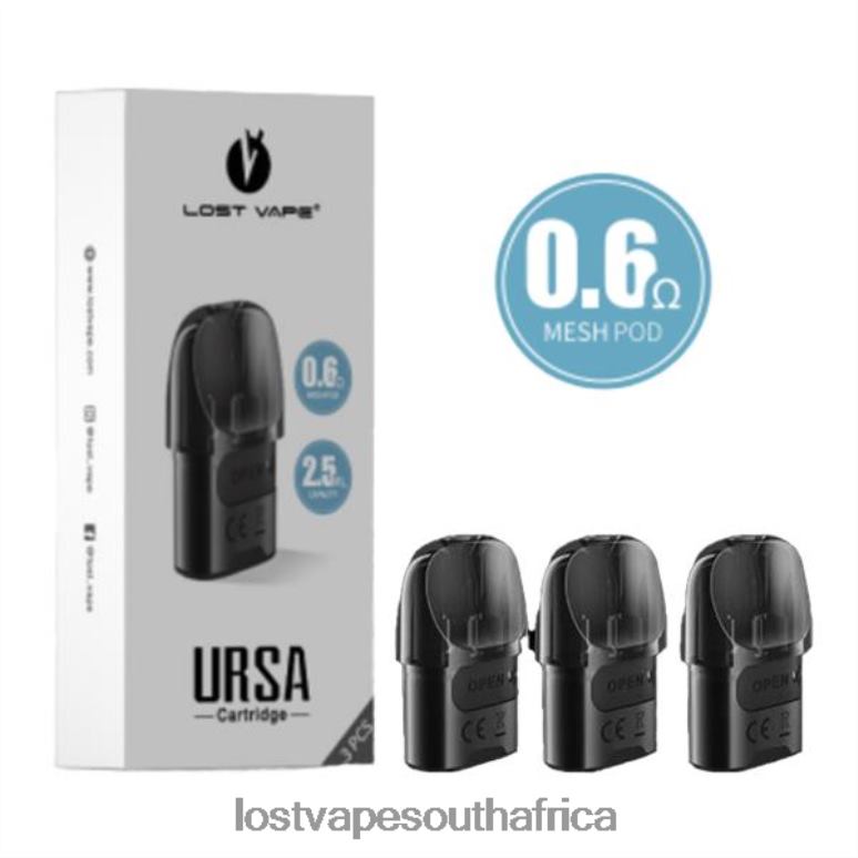 Lost Vape Near Me - 2BFN66 Lost Vape URSA Replacement Pods | 2.5mL (3-Pack) Black 0.6ohm